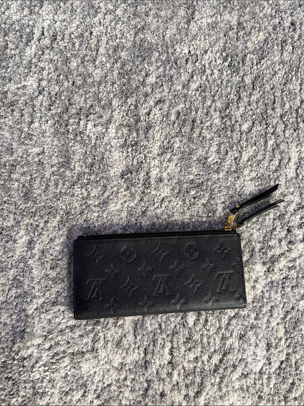 Louis Vuitton Black Monogram Embossed Card & Key Holder